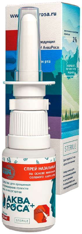 Аквароса плюс спрей назальный минеральный 2% 50мл