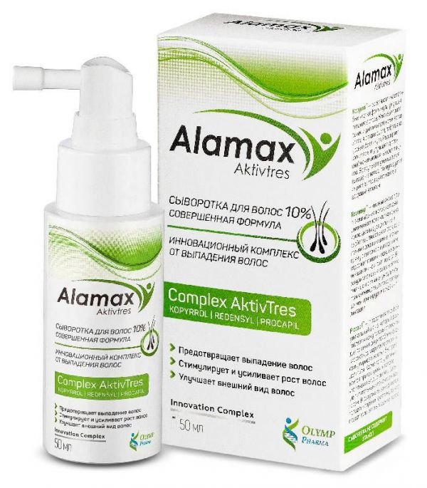Аламакс сыворотка для волос 10% совершенная формула 50мл