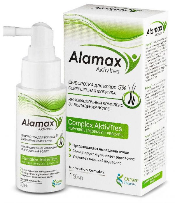 Аламакс сыворотка для волос 5% совершенная формула 50мл