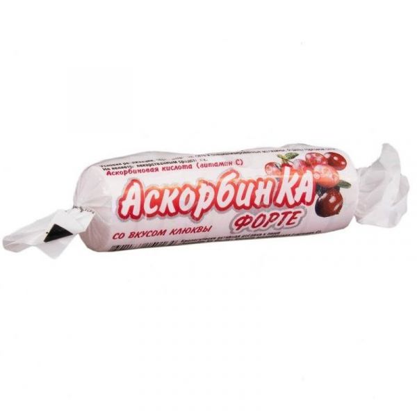 Аскорбин ка форте таблетки для рассасывания клюква 10 шт крутка