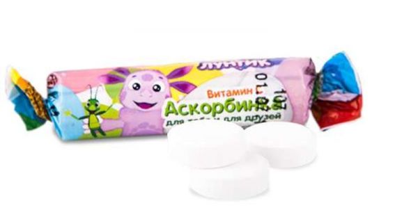 Аскорбинка лунтик таблетки жевательные 3г 10 шт крутка