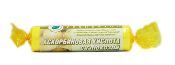Аскорбиновая кислота с глюкозой гленвитол таблетки 25мг лимон 10 шт крутка