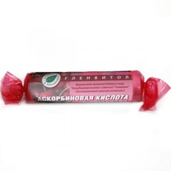 Аскорбиновая кислота с глюкозой гленвитол таблетки 25мг вишня 10 шт крутка