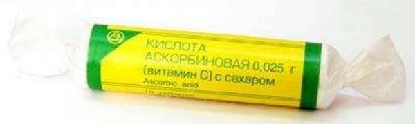 Аскорбиновая кислота с сахаром таблетки 25мг бад 3г 10 шт