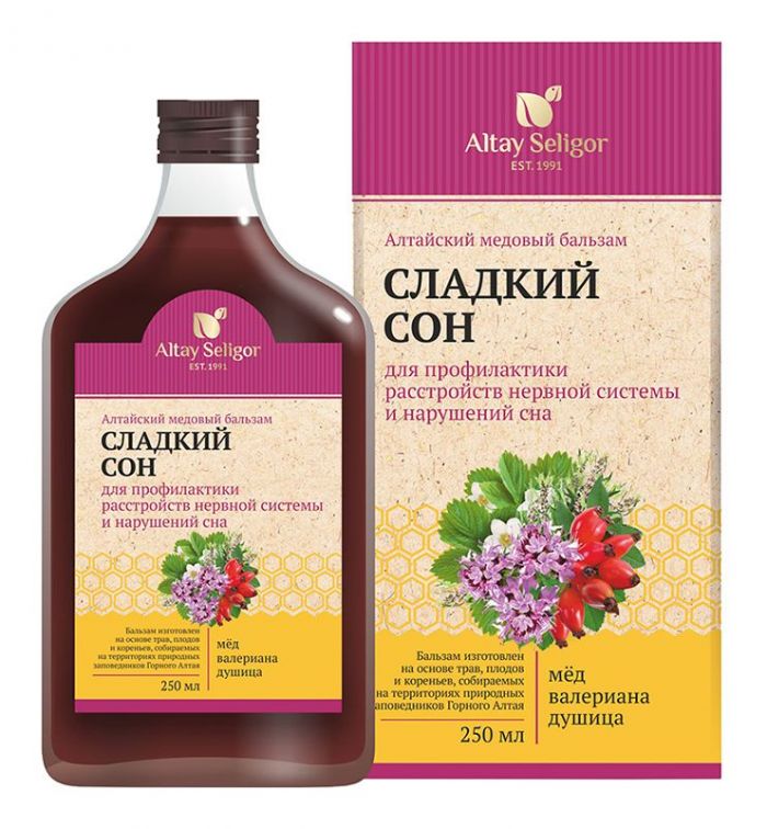 Бальзам алтайский медовый сладкий сон 250мл