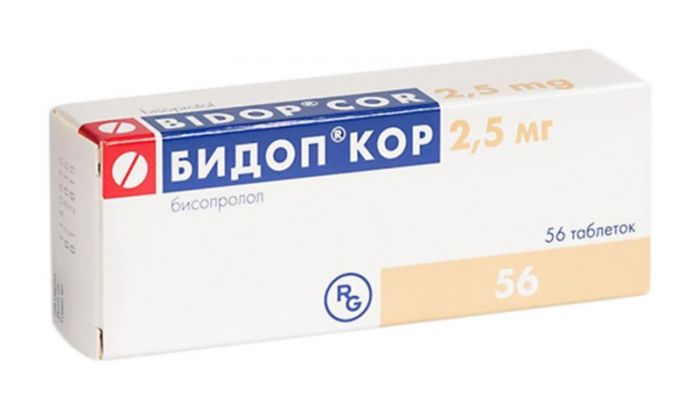 Бидоп кор 2,5мг 56 шт таблетки