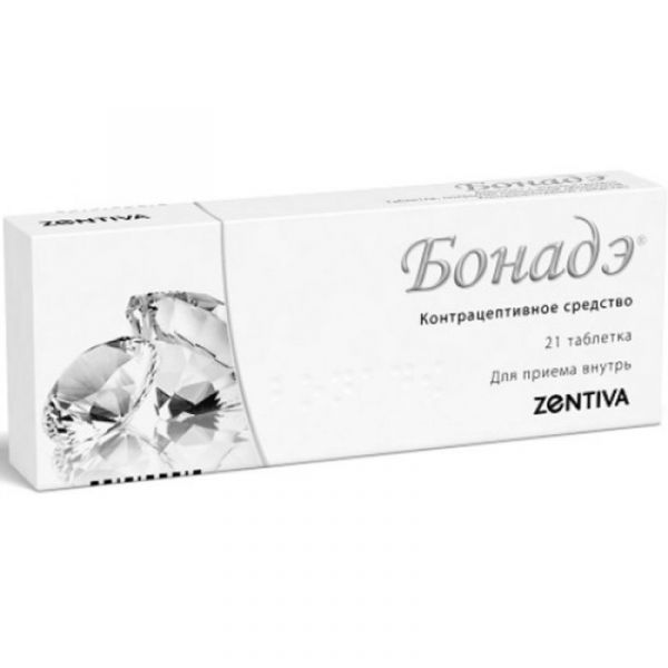 Бонадэ 2мг+0,03мг 21 шт таблетки покрытые пленочной оболочкой