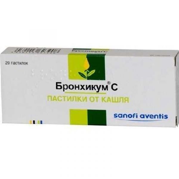 Бронхикум 20 шт пастилки от кашля анаттерманн энд сие гмбх