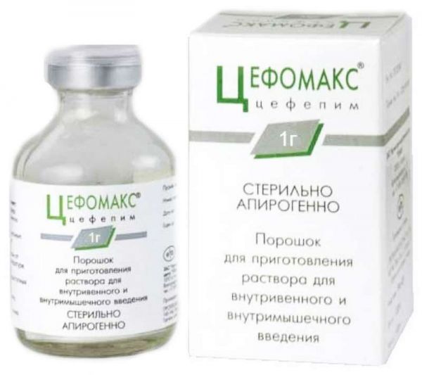 Цефомакс 1г 1 шт порошок для приготовления раствора для внутривенного и внутримышечного введения