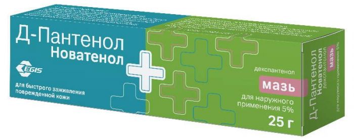 Д-пантенол новатенол 5% 25г мазь