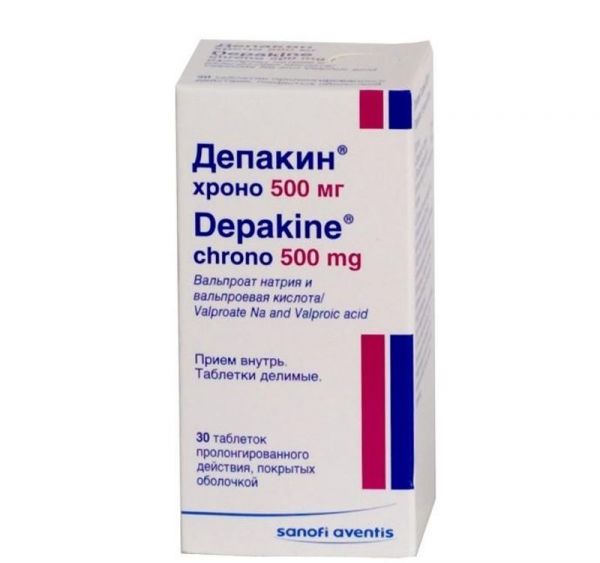 Депакин хроно 500мг 30 шт таблетки пролонгированного действия покрытые оболочкой