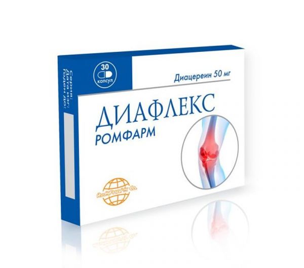 Диафлекс ромфарм 50мг 100 и 30 шт капсулы