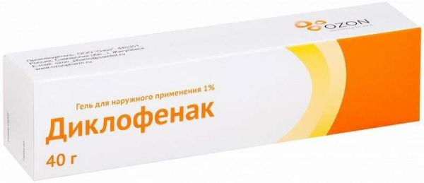 Диклофенак 1% 40г гель для наружного применения