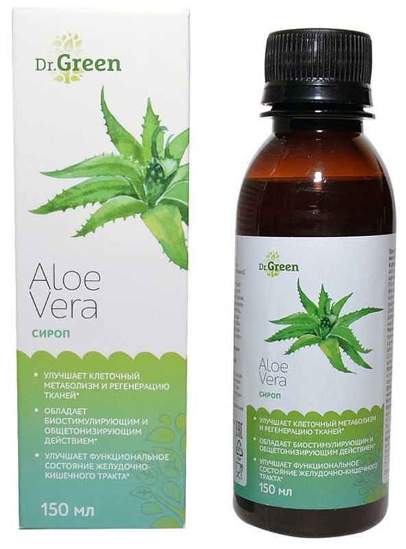 Доктор грин сироп алоэ 150мл