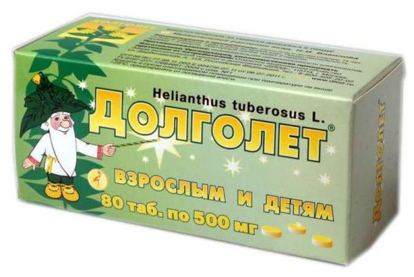 Долголет таблетки 500мг 80 шт