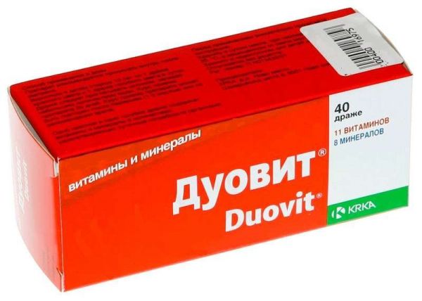 Дуовит 40 шт таблетки покрытые оболочкой