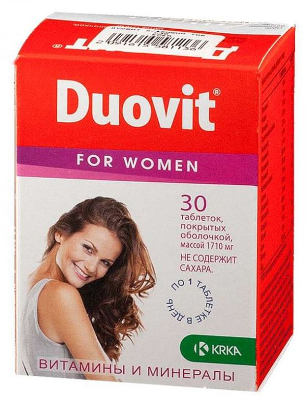Дуовит таблетки покрытые оболочкой для женщин 30 шт