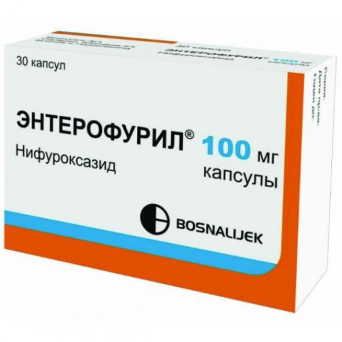 Энтерофурил 100мг 30 шт капсулы