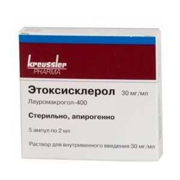 Этоксисклерол 3% 2мл 5 шт раствор для внутривенного введения