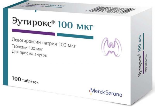 Эутирокс 100мкг 100 шт таблетки