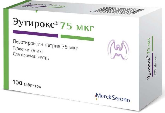 Эутирокс 75мкг 100 шт таблетки