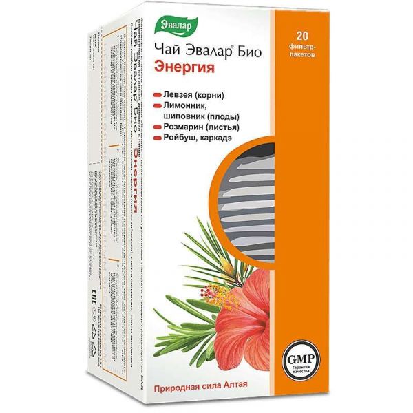 Эвалар био энергия чай 1,5г 20 шт фильтр-пакет эвалар