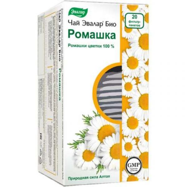 Эвалар био ромашка чай 1,5г 20 шт фильтр-пакет эвалар