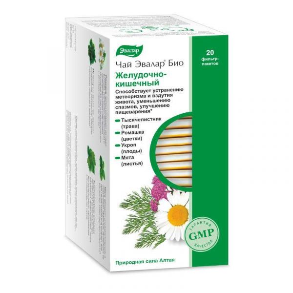 Эвалар био желудочно-кишечный чай 1,8г 20 шт фильтр-пакет эвалар