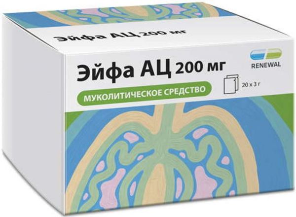 Эйфа ац 200мг 20 шт гранулы для приготовления раствора для приема внутрь