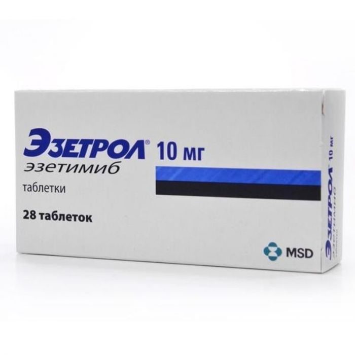 Эзетрол 10мг 28 шт таблетки