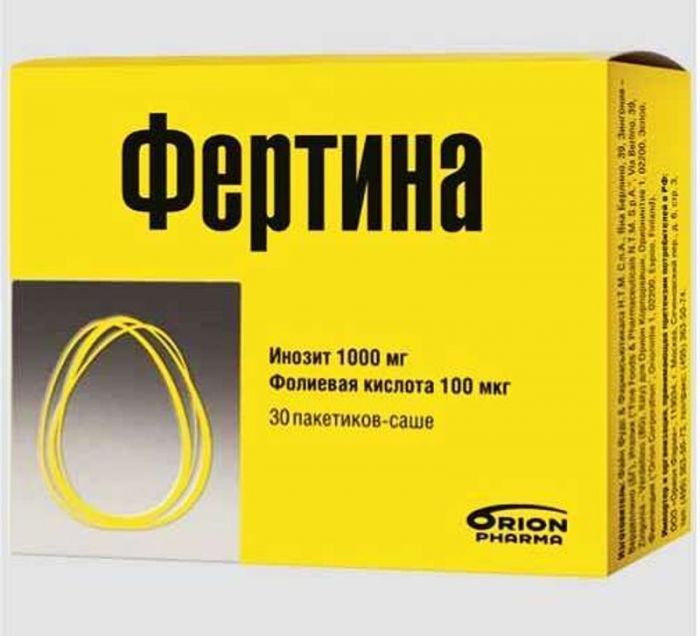 Фертина инозит 1000мг фолиевая 100мкг саше 3г 30 шт