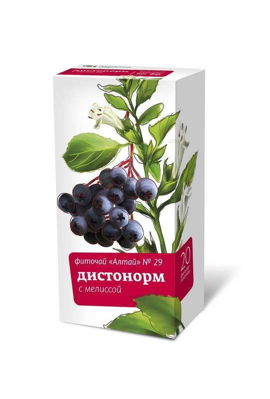 Фиточай алтай n29 дистонорм с мелиссой n20 фильтр-пакет
