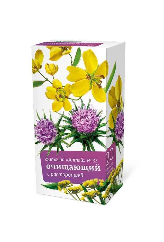 Фиточай алтай n35 очищающий с расторопшей n20 фильтр-пакет