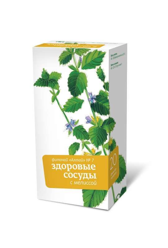Фиточай алтай n7 здоровые сосуды с мелиссой n20 фильтр-пакет