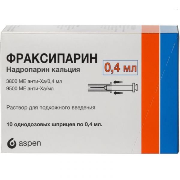 Фраксипарин 9500ме (анти-ха) /мл 0,4мл 10 шт раствор для инъекций