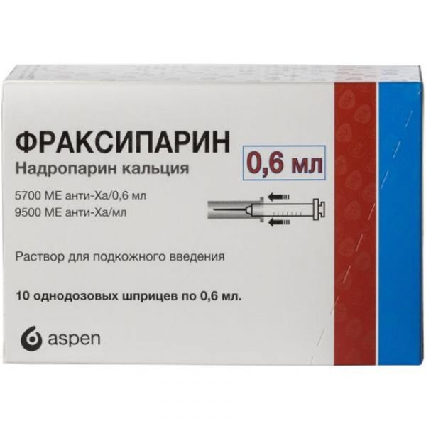 Фраксипарин 9500ме (анти-ха) /мл 0,6мл 10 шт раствор для инъекций
