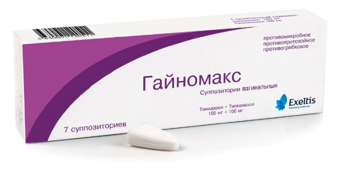 Гайномакс 150мг+100мг 7 шт суппозитории вагинальные