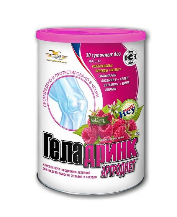 Геладринк артродиет малина 390г
