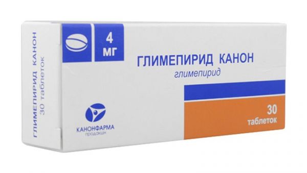 Глимепирид канон 4мг 30 шт таблетки