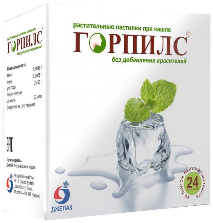 Горпилс 24 шт пастилки ментол-эвкалипт