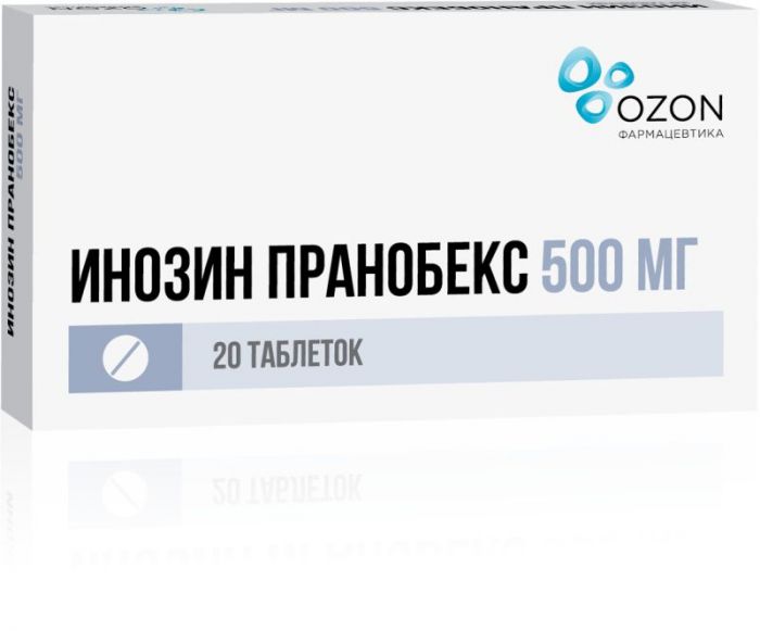 Инозин пранобекс 500мг 20 шт таблетки