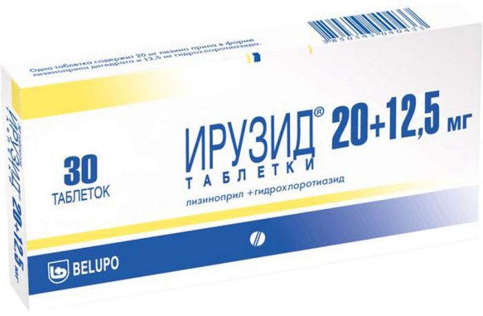 Ирузид 20мг+12,5мг 30 шт таблетки