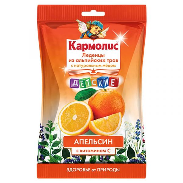 Кармолис леденцы детские мед/витамин с/апельсин 75г dr a&amp;l schmidgall