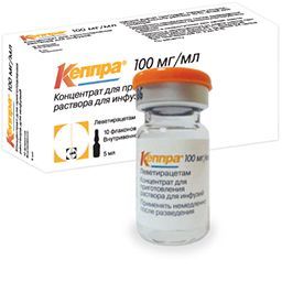 Кеппра 100мг/мл 5мл 10 шт раствор для инфузий