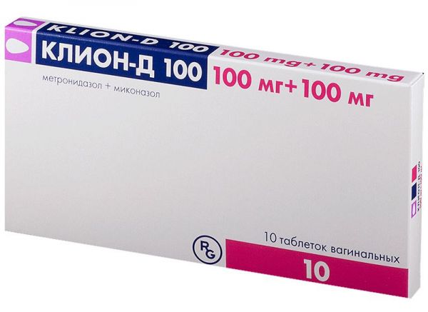 Клион-д 100 10 шт таблетки вагинальные