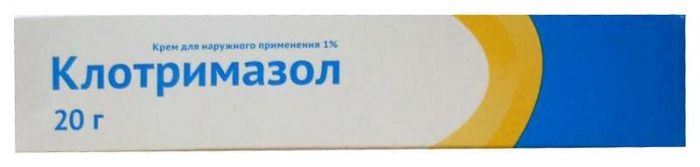 Клотримазол 1% 20г крем для наружного применения
