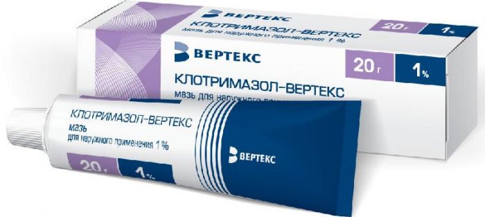 Клотримазол 1% 20г мазь для наружного применения