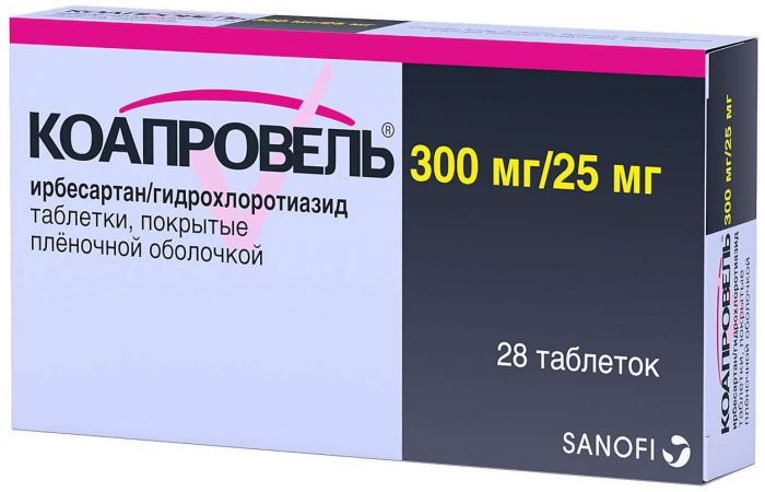 Коапровель 300мг+25мг 28 шт таблетки