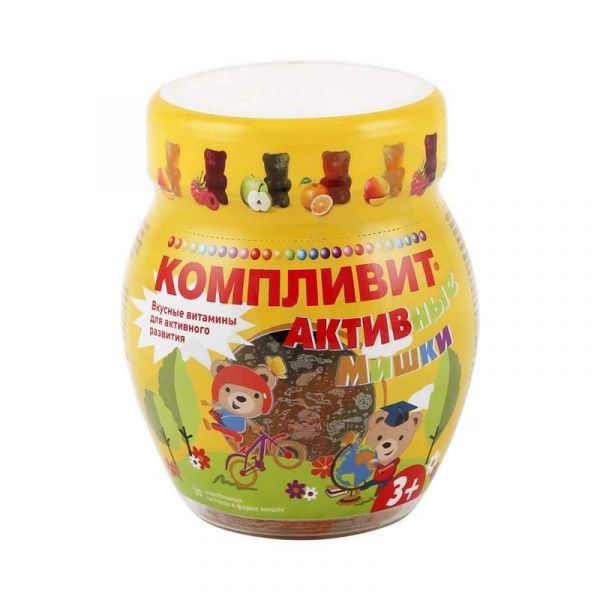 Компливит активные мишки пастилки жевательные 4,5г 30 шт