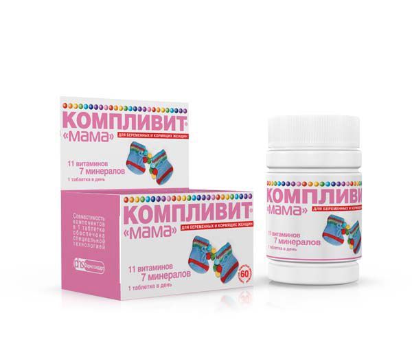 Компливит мама 60 шт таблетки покрытые пленочной оболочкой